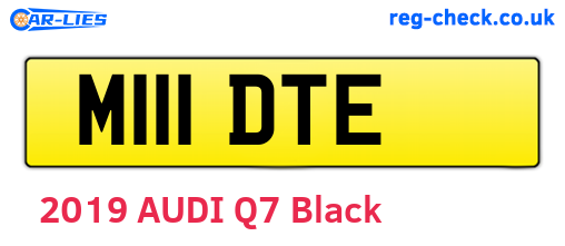 M111DTE are the vehicle registration plates.