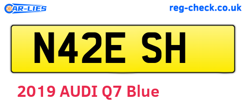 N42ESH are the vehicle registration plates.