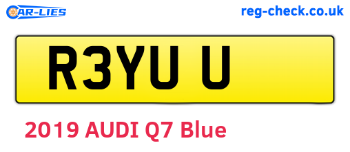 R3YUU are the vehicle registration plates.