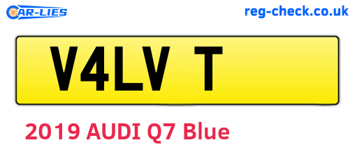 V4LVT are the vehicle registration plates.