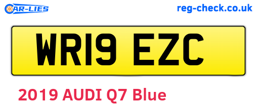 WR19EZC are the vehicle registration plates.