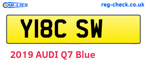 Y18CSW are the vehicle registration plates.