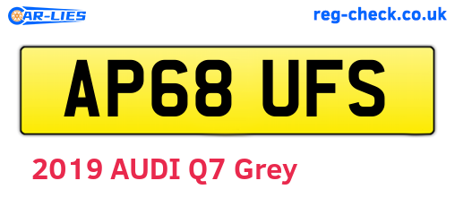 AP68UFS are the vehicle registration plates.