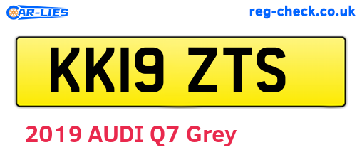 KK19ZTS are the vehicle registration plates.