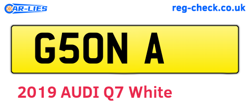 G5ONA are the vehicle registration plates.