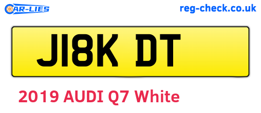 J18KDT are the vehicle registration plates.