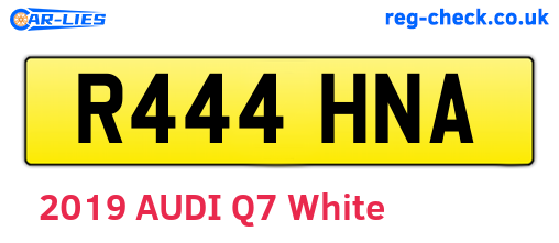 R444HNA are the vehicle registration plates.