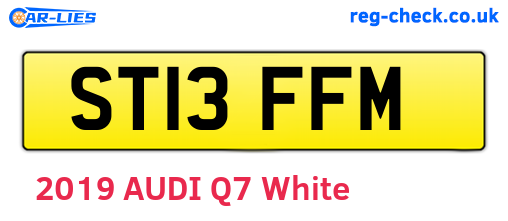 ST13FFM are the vehicle registration plates.