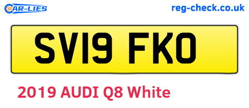 SV19FKO are the vehicle registration plates.