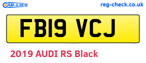 FB19VCJ are the vehicle registration plates.