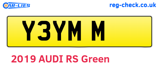 Y3YMM are the vehicle registration plates.