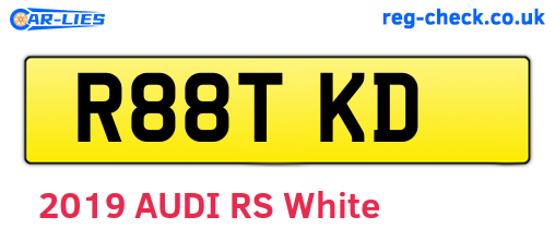 R88TKD are the vehicle registration plates.