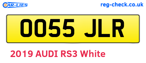 OO55JLR are the vehicle registration plates.