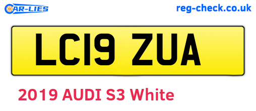 LC19ZUA are the vehicle registration plates.