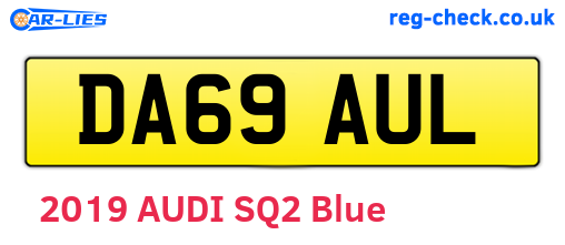 DA69AUL are the vehicle registration plates.