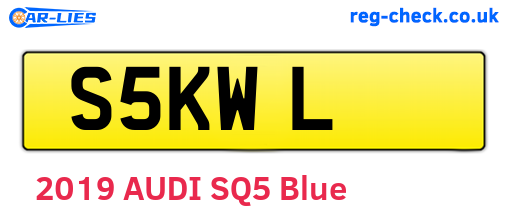 S5KWL are the vehicle registration plates.