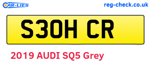 S30HCR are the vehicle registration plates.