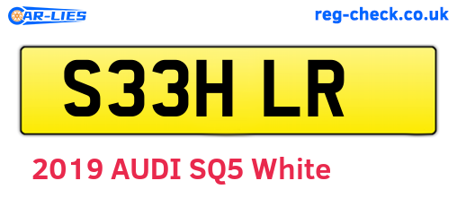 S33HLR are the vehicle registration plates.