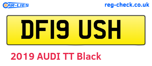 DF19USH are the vehicle registration plates.