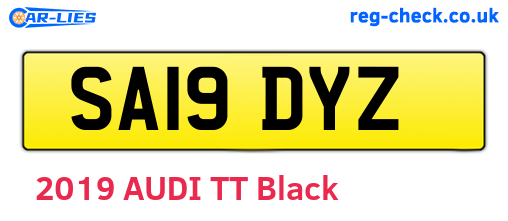 SA19DYZ are the vehicle registration plates.