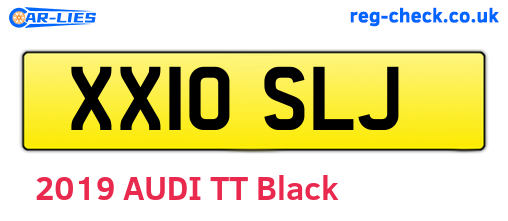 XX10SLJ are the vehicle registration plates.