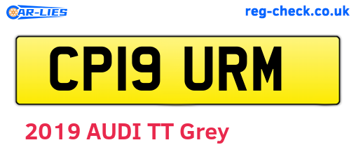 CP19URM are the vehicle registration plates.
