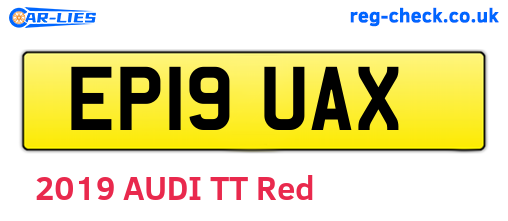 EP19UAX are the vehicle registration plates.