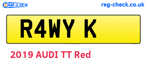 R4WYK are the vehicle registration plates.