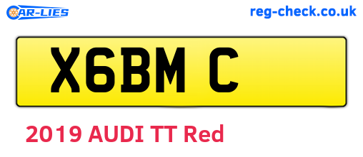 X6BMC are the vehicle registration plates.