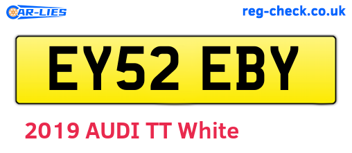 EY52EBY are the vehicle registration plates.