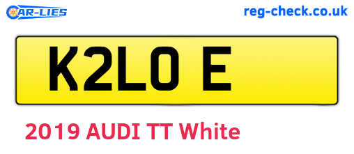 K2LOE are the vehicle registration plates.
