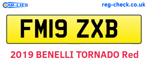 FM19ZXB are the vehicle registration plates.