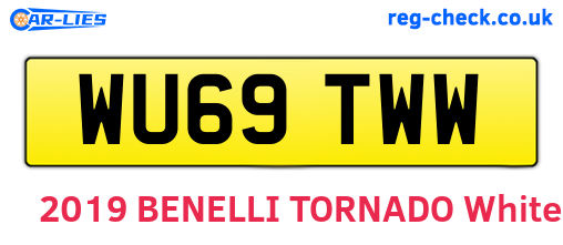 WU69TWW are the vehicle registration plates.