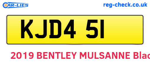 KJD451 are the vehicle registration plates.