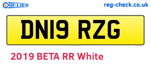 DN19RZG are the vehicle registration plates.