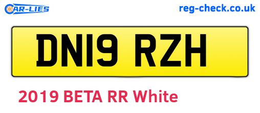 DN19RZH are the vehicle registration plates.