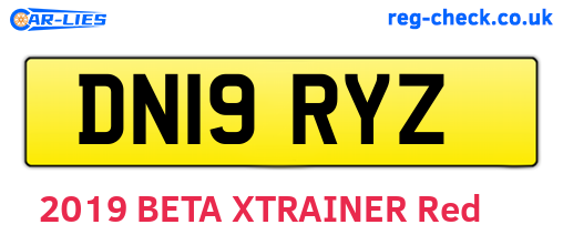 DN19RYZ are the vehicle registration plates.