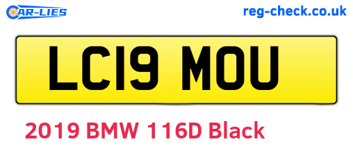 LC19MOU are the vehicle registration plates.