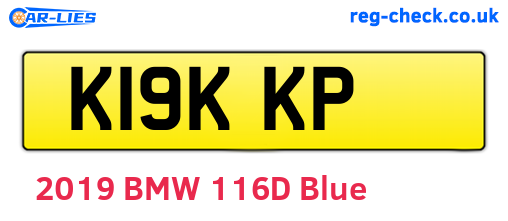 K19KKP are the vehicle registration plates.