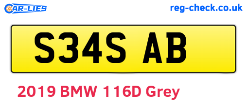 S34SAB are the vehicle registration plates.