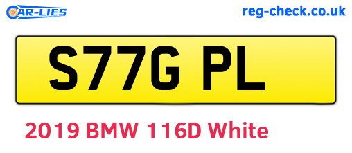S77GPL are the vehicle registration plates.