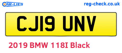 CJ19UNV are the vehicle registration plates.