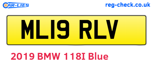 ML19RLV are the vehicle registration plates.