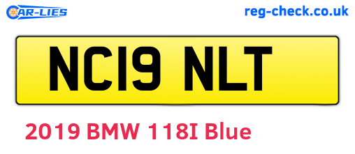 NC19NLT are the vehicle registration plates.