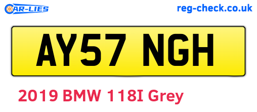 AY57NGH are the vehicle registration plates.