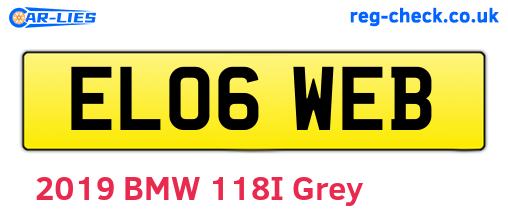 EL06WEB are the vehicle registration plates.