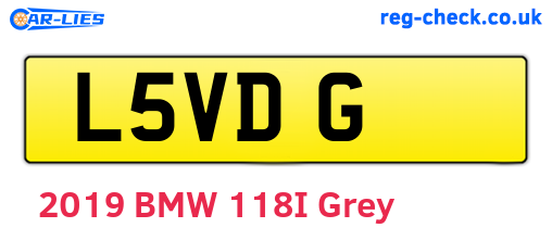 L5VDG are the vehicle registration plates.