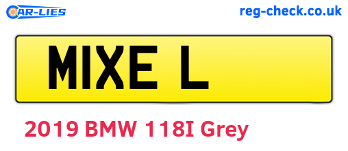 M1XEL are the vehicle registration plates.