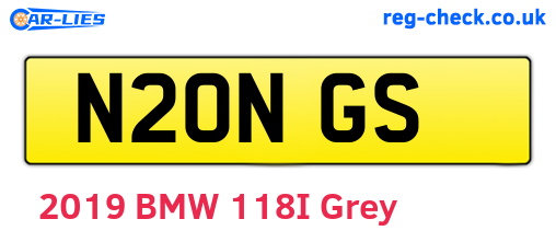 N20NGS are the vehicle registration plates.