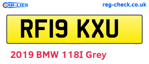 RF19KXU are the vehicle registration plates.
